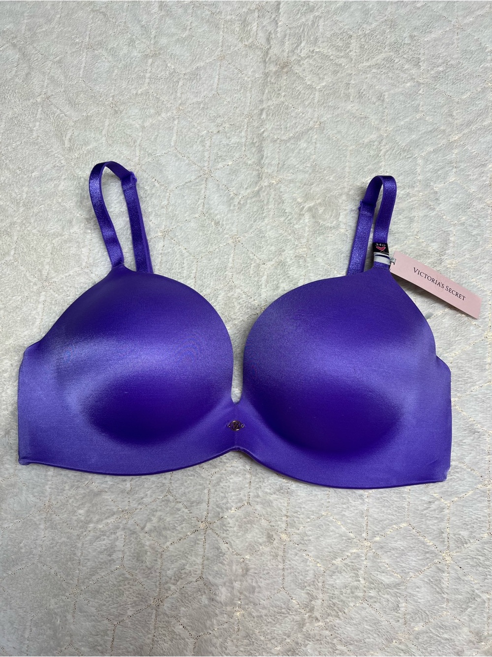 Victoria's Secret Purple Satin T-Shirt Bra